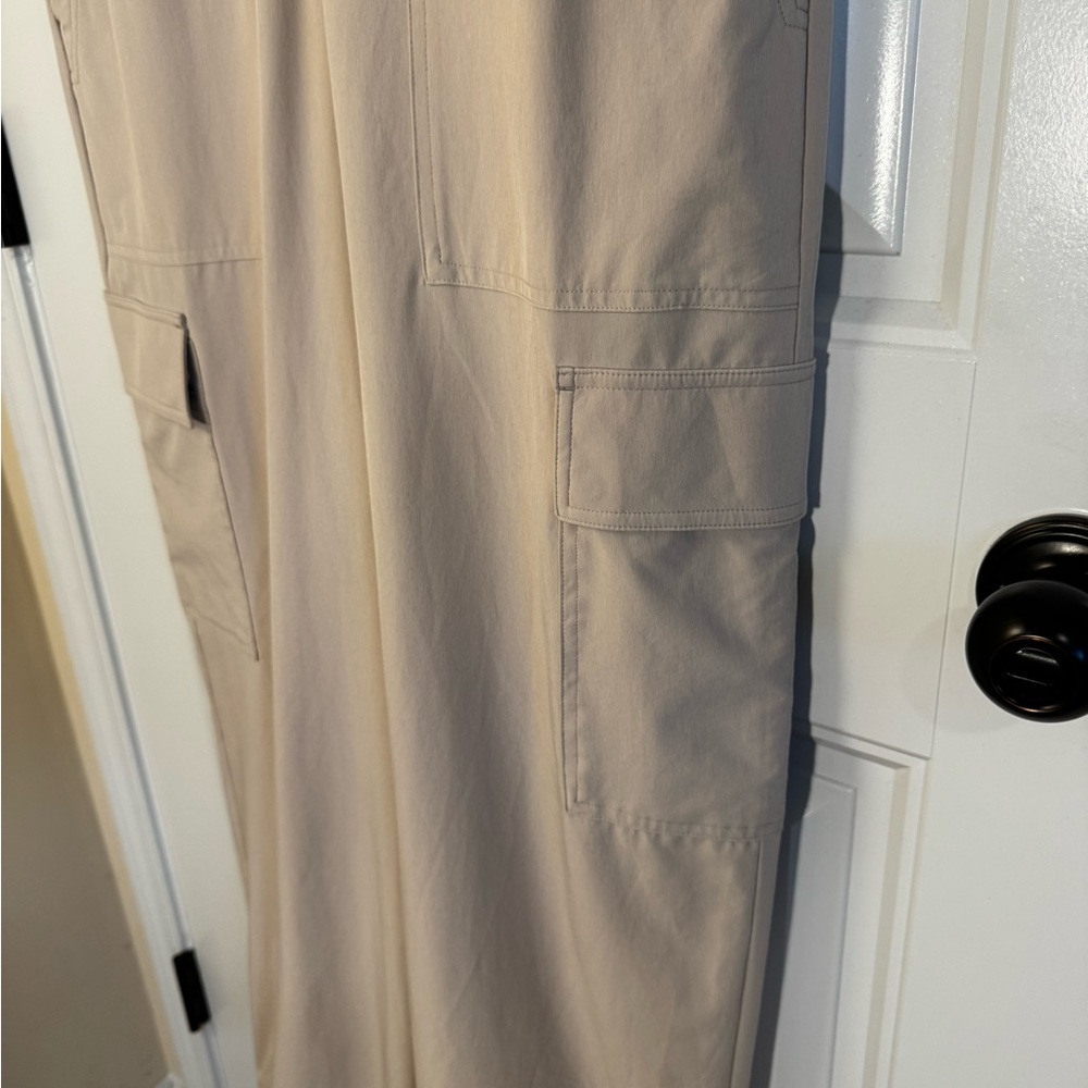 Athleta Sleeveless Cargo Jumpsuit in Light Beige - Picture 5 of 14